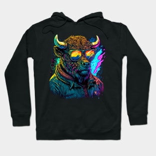 Retrowave Bison Hoodie